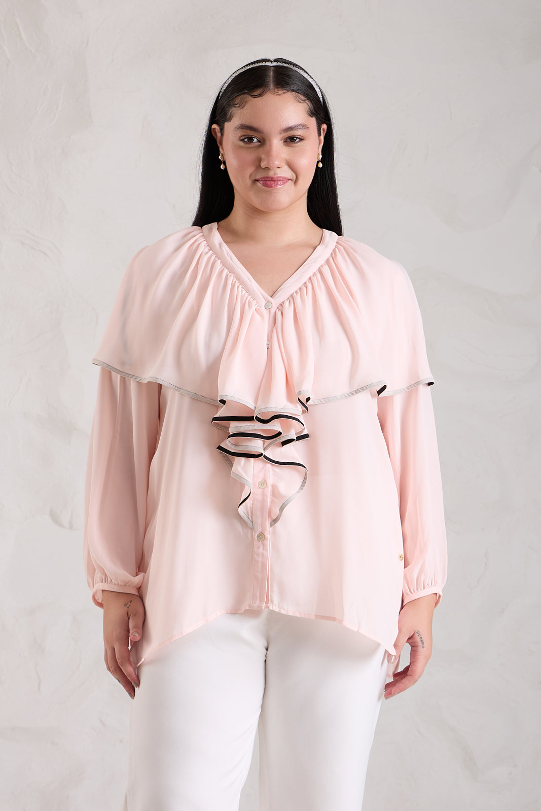VERA Georgette Top — front view | Haus of Handmade