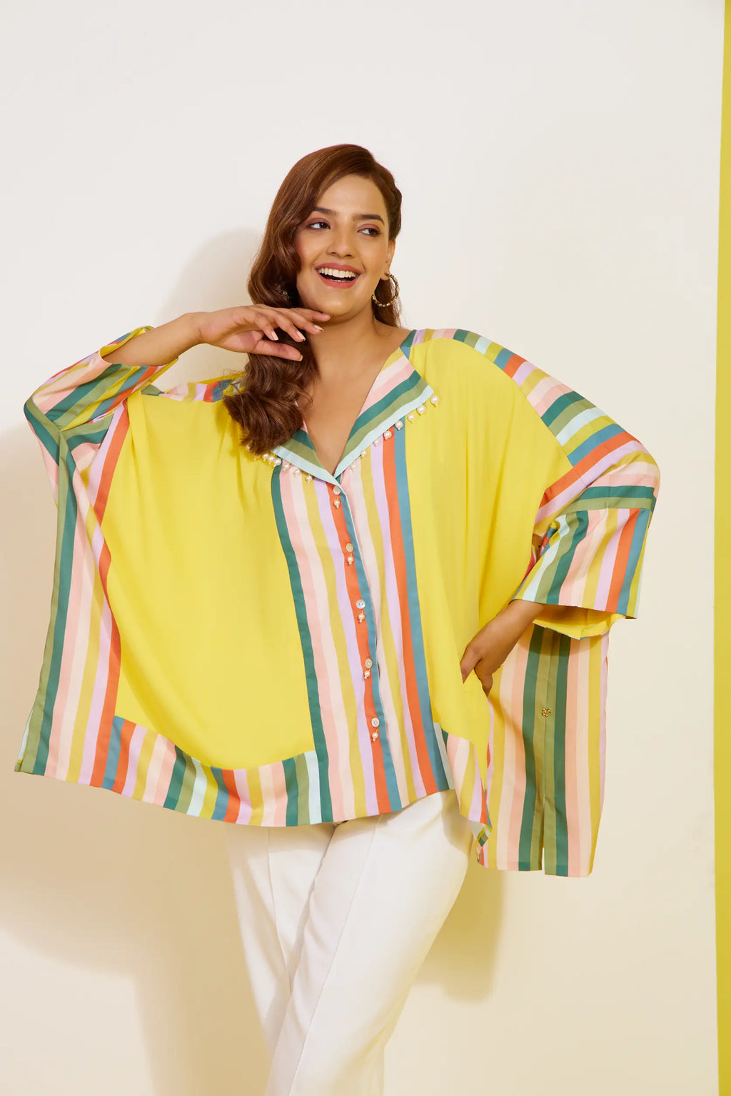 Kaftaanish printed shirt — back view | Haus of Handmade