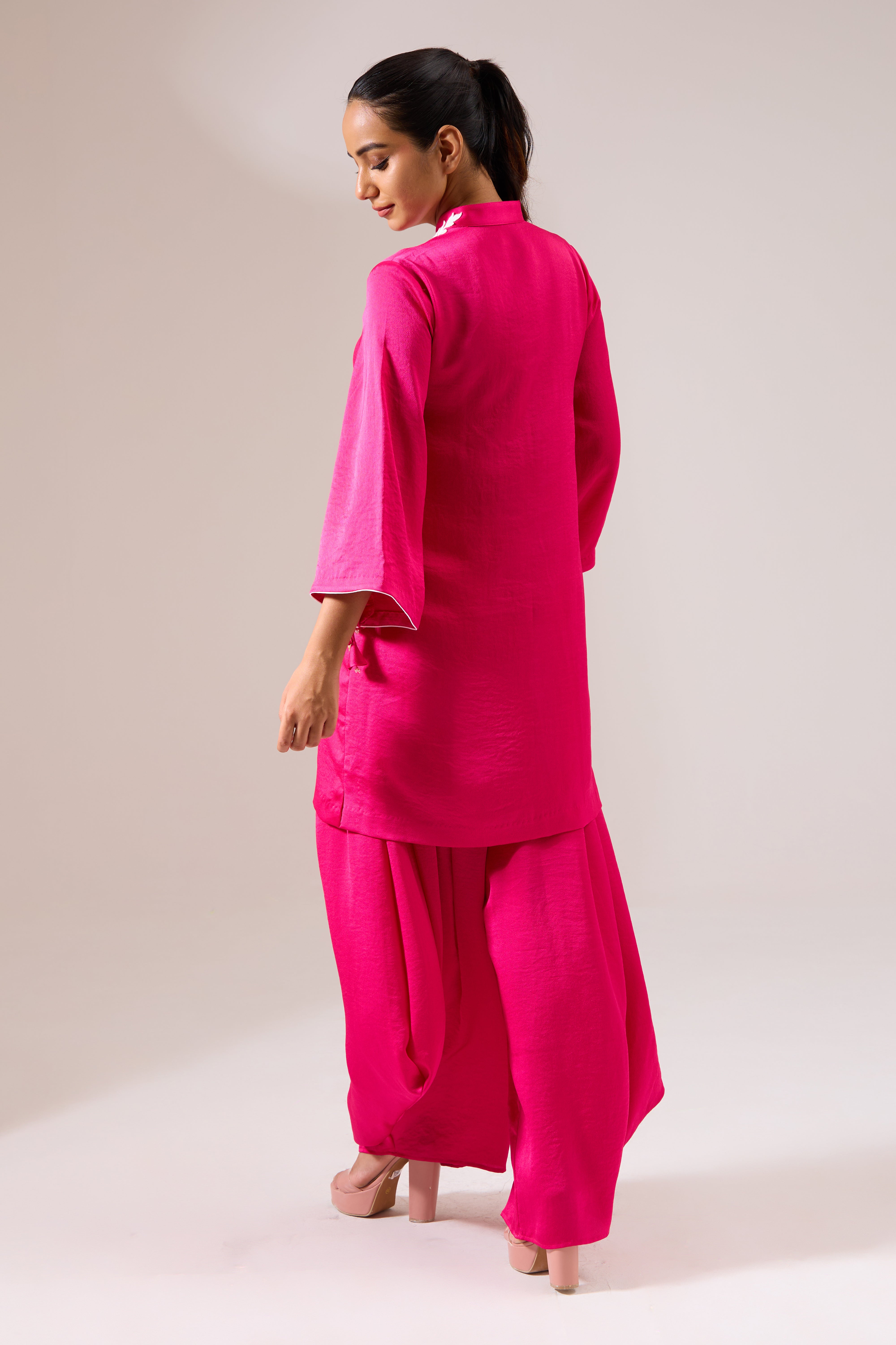 IMIRRA Formal Fuchsia Indo-western Tunic Set
