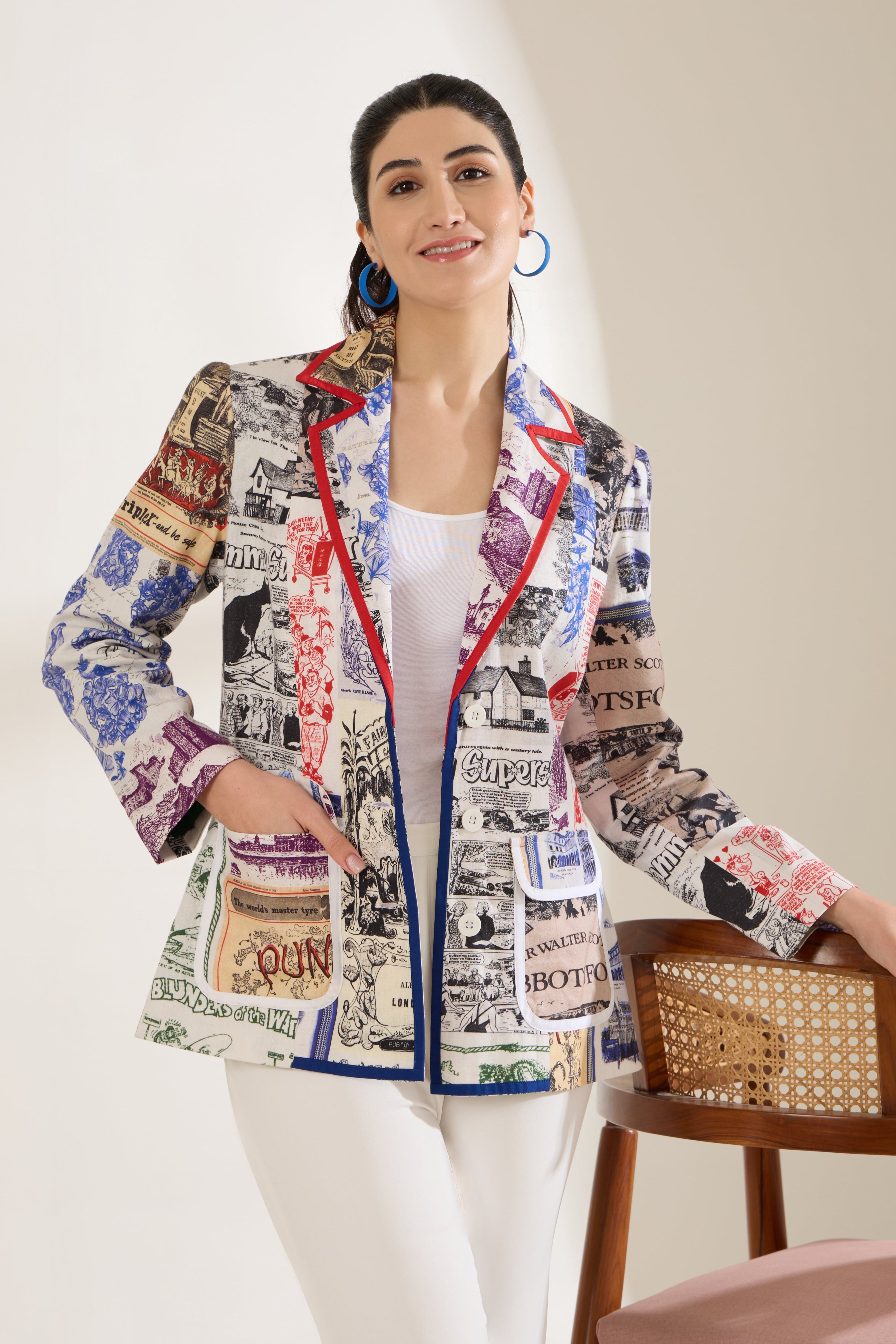 COLORVIBE Formal Jacket — front view | Haus of Handmade