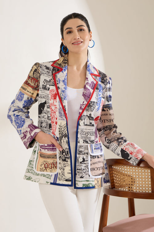 COLORVIBE Formal Jacket — front view | Haus of Handmade