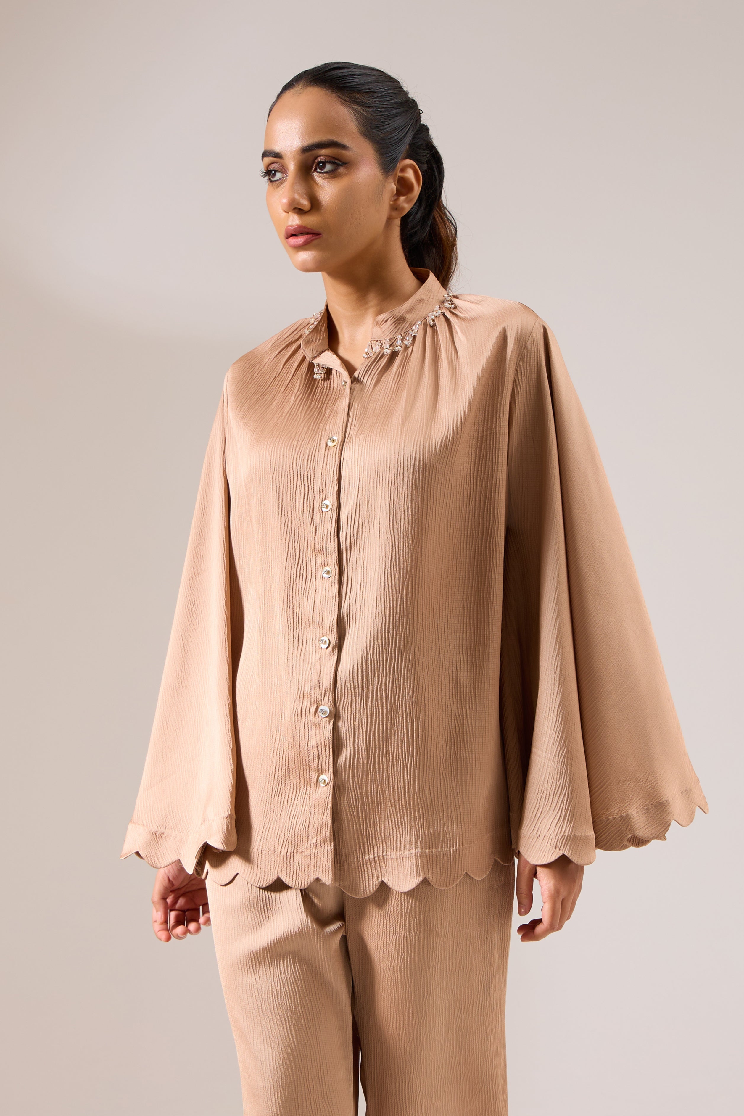 GONUDE Formal Cape Top — front view | Haus of Handmade