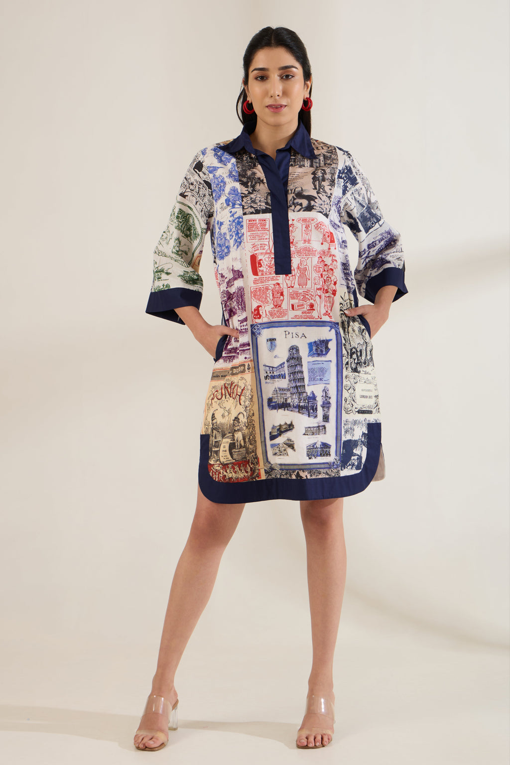 MISSNAVY A-line Dress — front view | Haus of Handmade