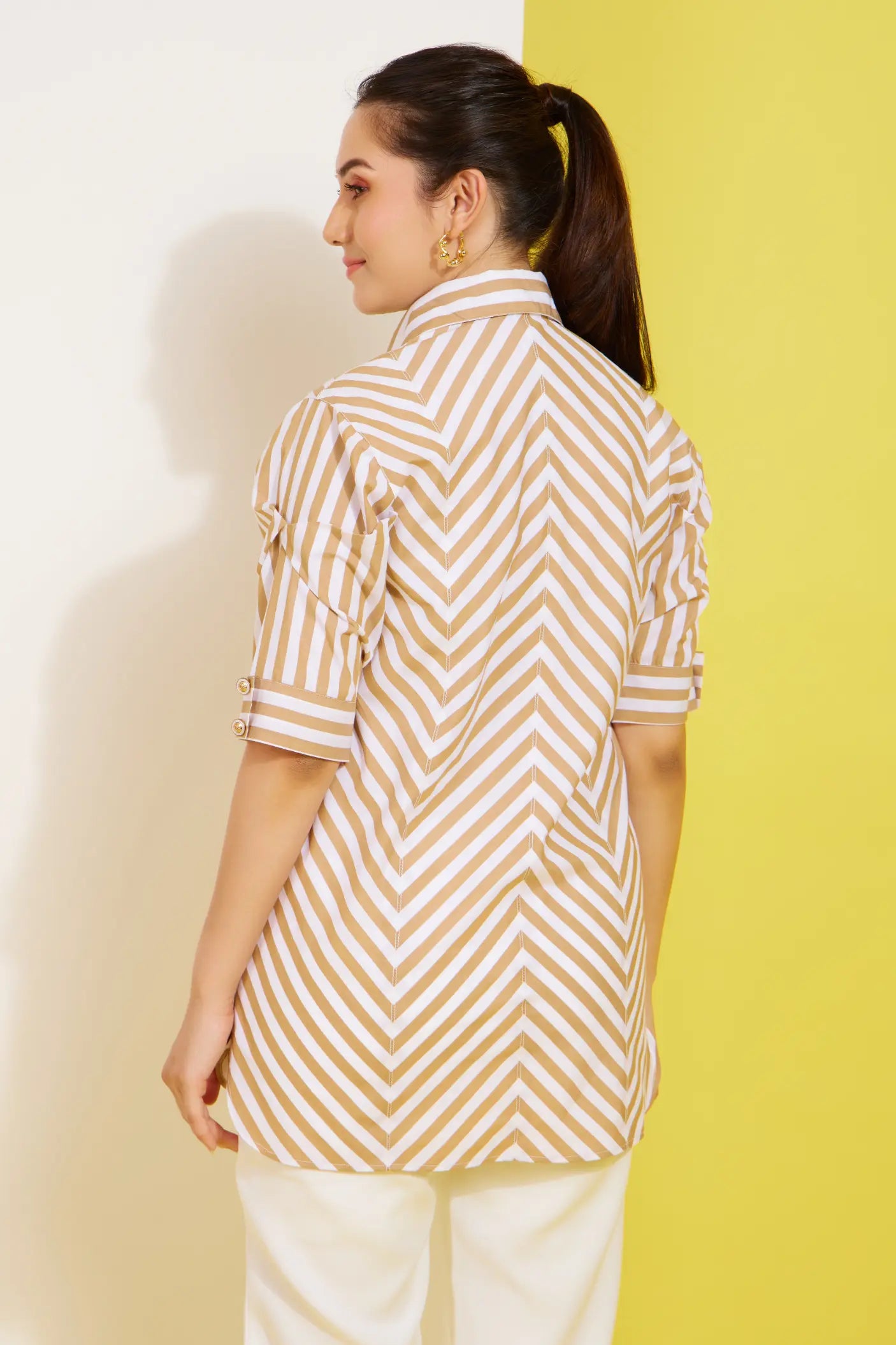 HERRING striped cotton shirt — styled view | Haus of Handmade