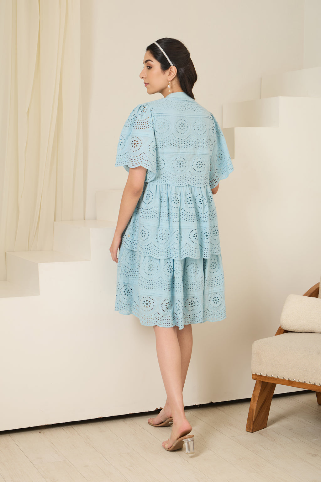 Bluesome Schiffly Dress
