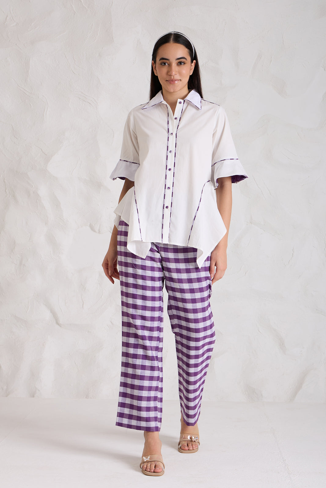Purpur Gingham Poplin Set