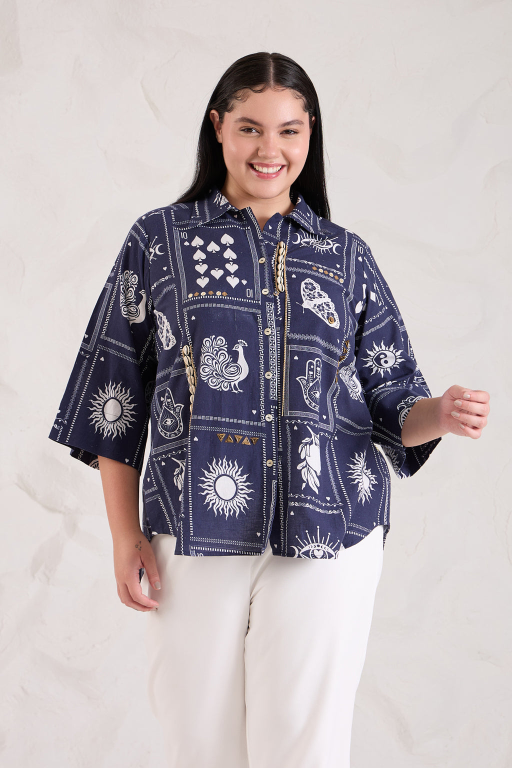 Hamsa Cotton Linen Shirt