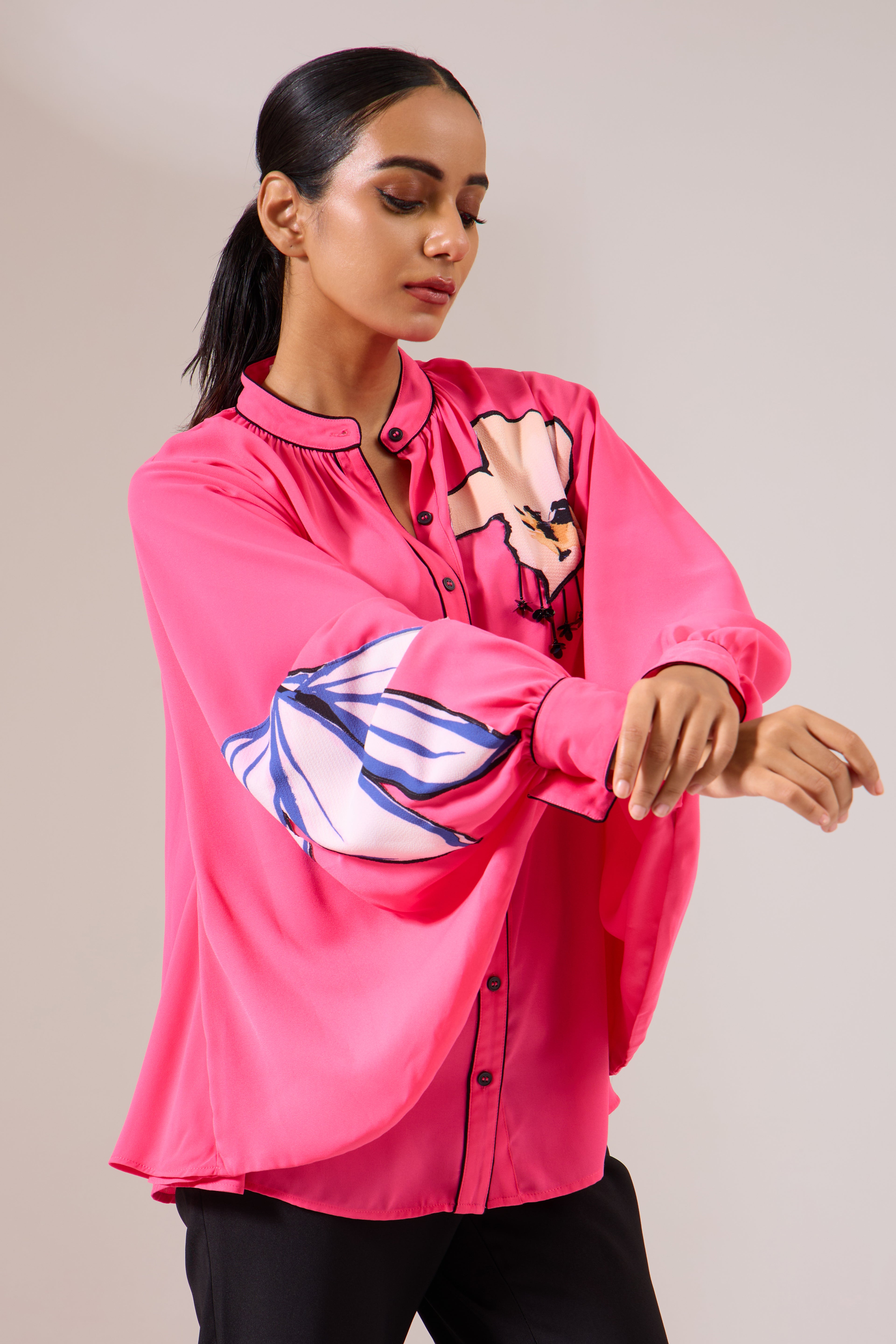 Umbra printed shirt — back view | Haus of Handmade