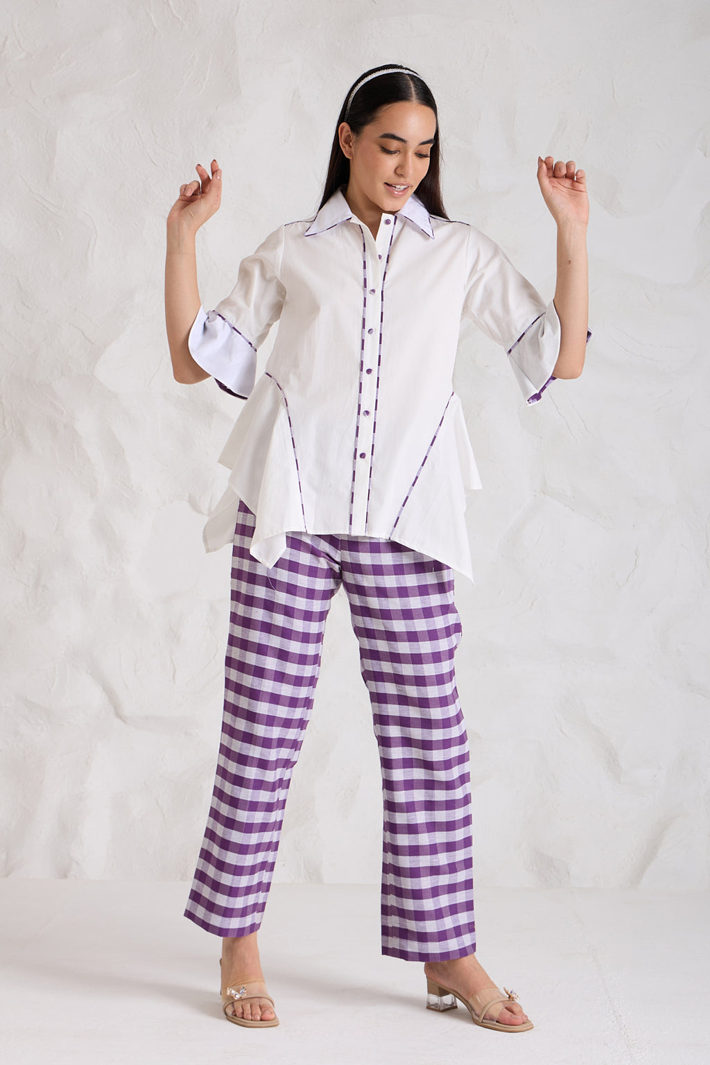 Purpur Gingham Poplin Set
