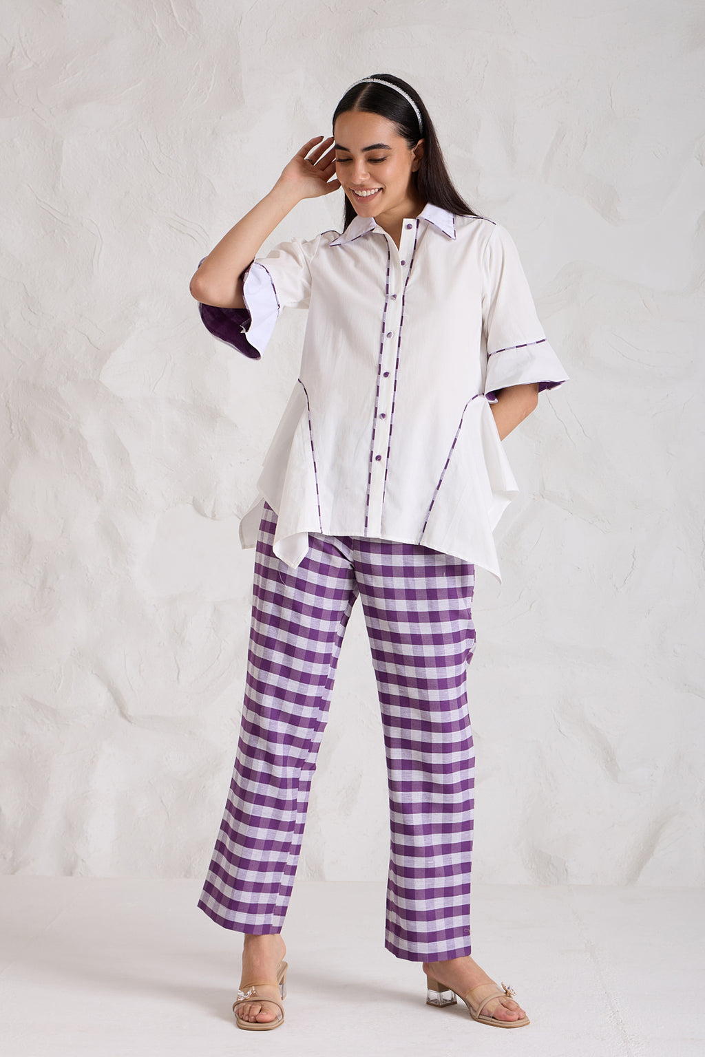 Purpur Gingham Poplin Set