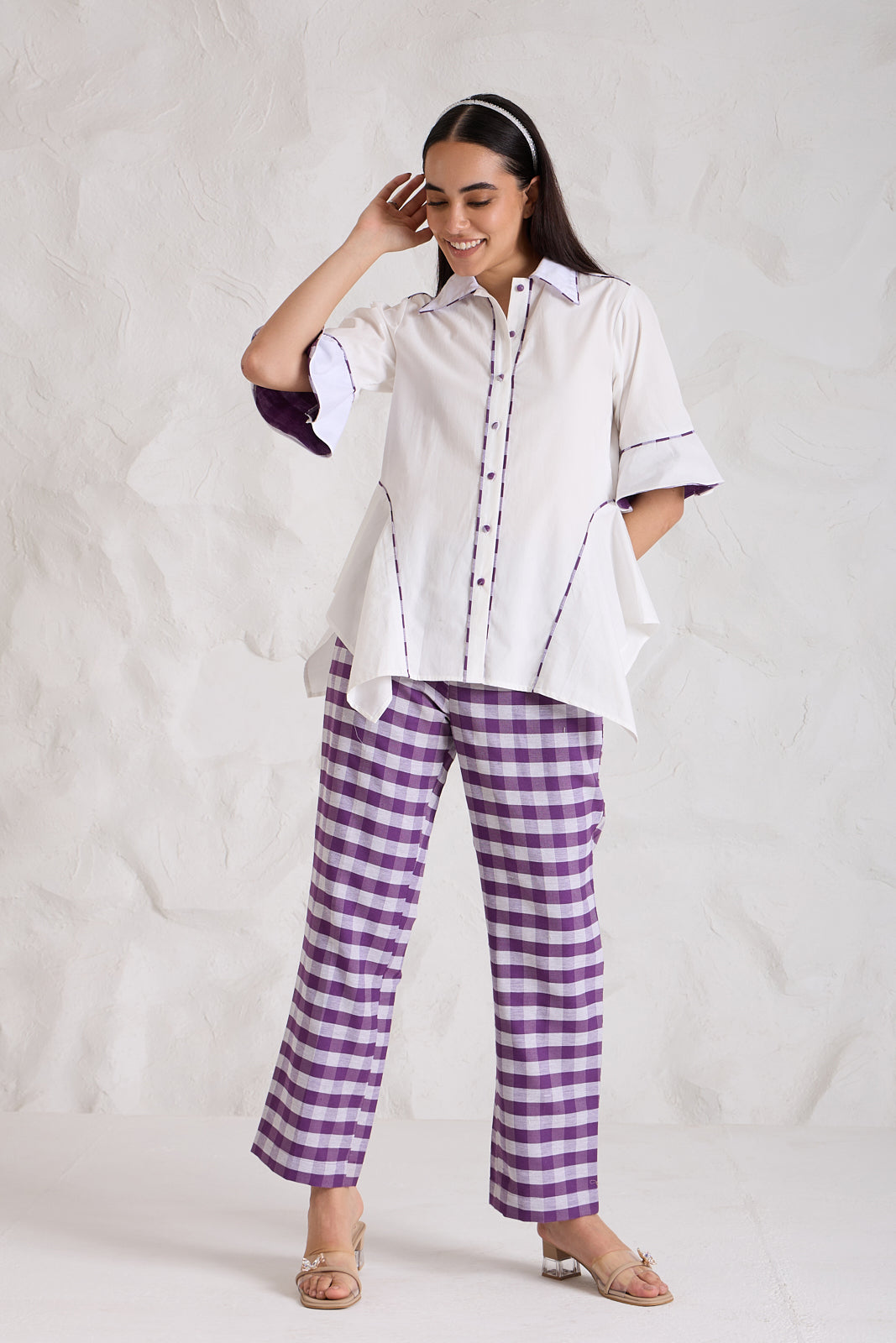 Purpur Gingham Poplin Set