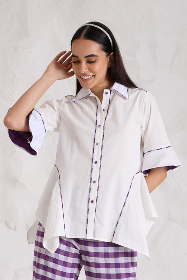 PURPUR Poplin Shirt — front view | Haus of Handmade
