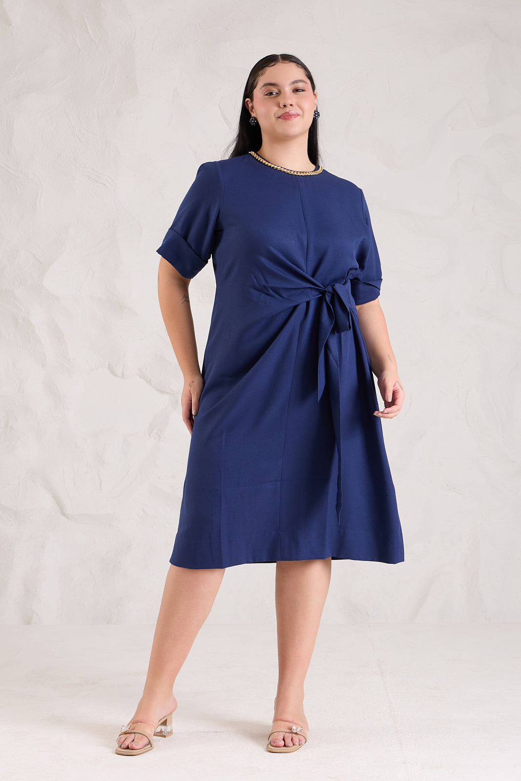Tie-Me Crepe Dress