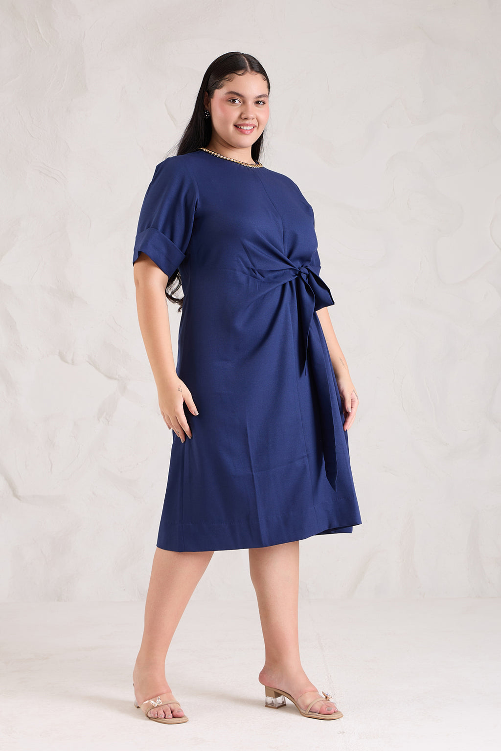 Tie-Me Crepe Dress
