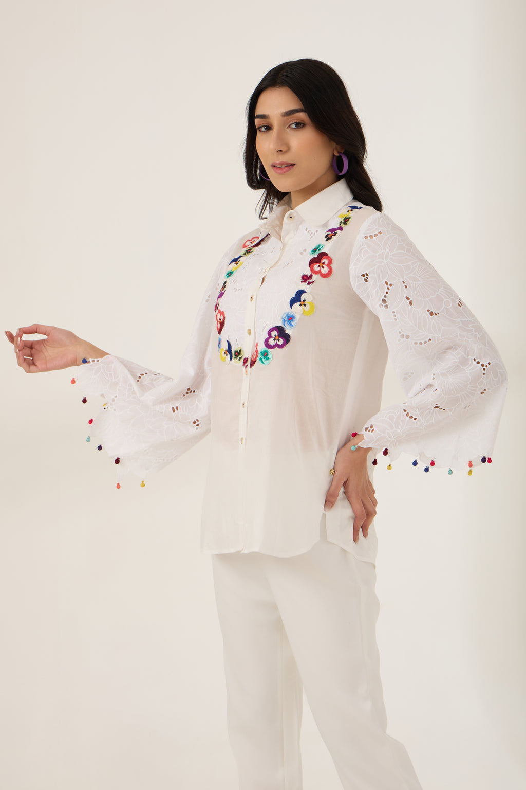 Pansylove Embroidered Shirt