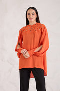 MARIGOLD Cutwork Top — front view | Haus of Handmade
