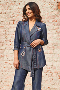 Ladybug Formal Denim Co-ord Set — front view | Haus of Handmade