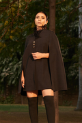 Fur cape co-ord — front view | Haus of Handmade