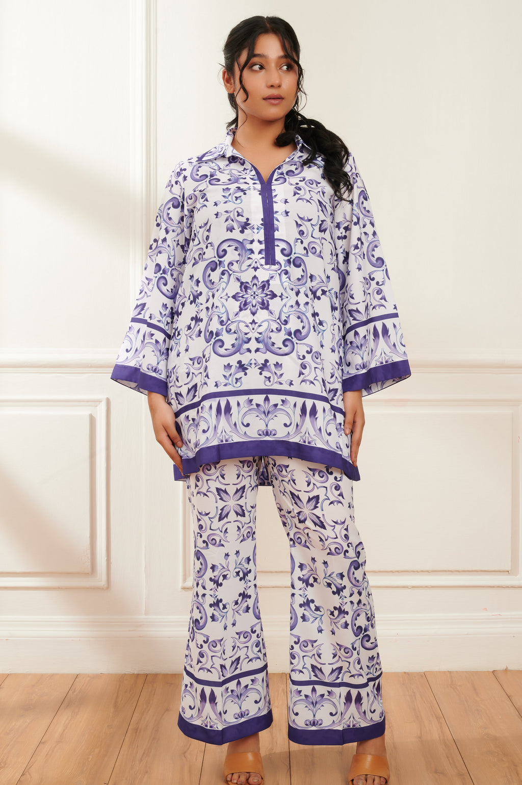 Marina printed co-ord set for women - Haus of Handmade handcrafted clothing India