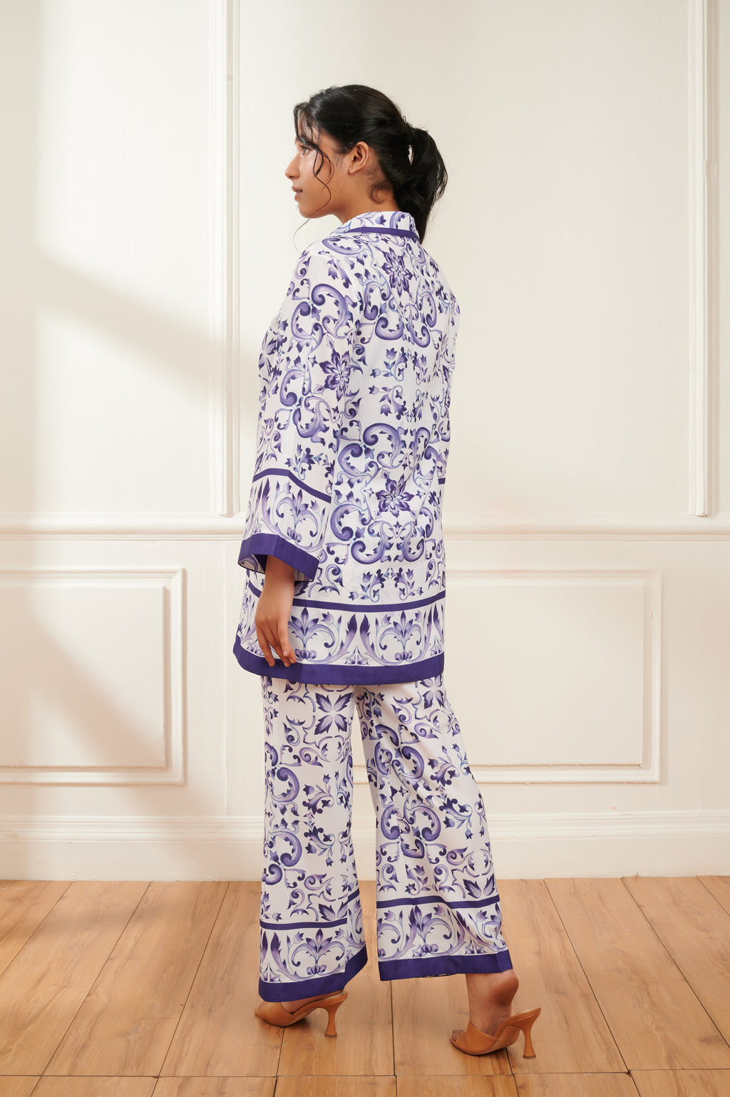 Marina printed co-ord set for women - Haus of Handmade handcrafted clothing India