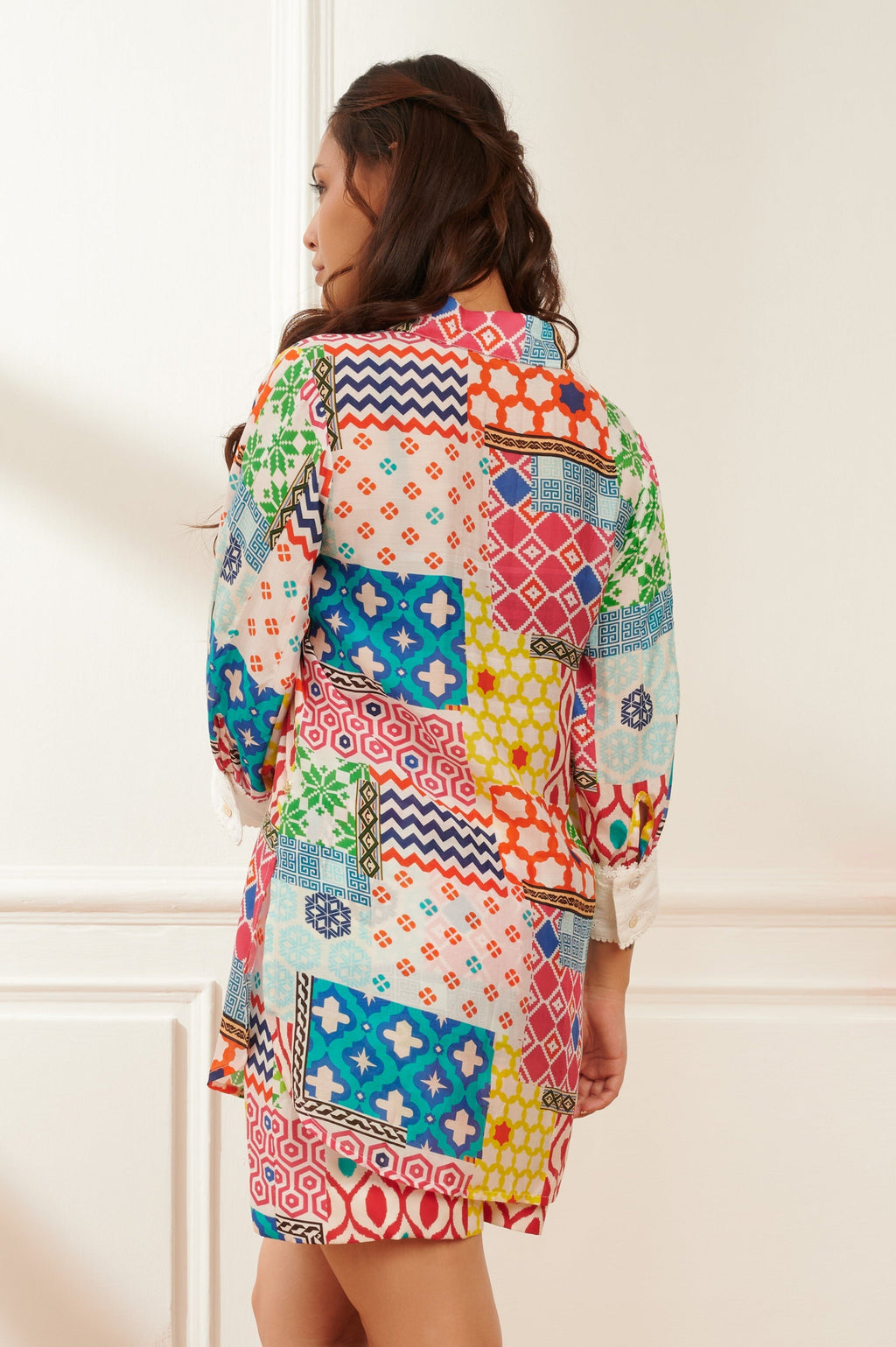 VIVATTI printed shirt — side view | Haus of Handmade