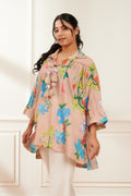 Jasmine printed tassel top for women - Haus of Handmade handcrafted clothing India