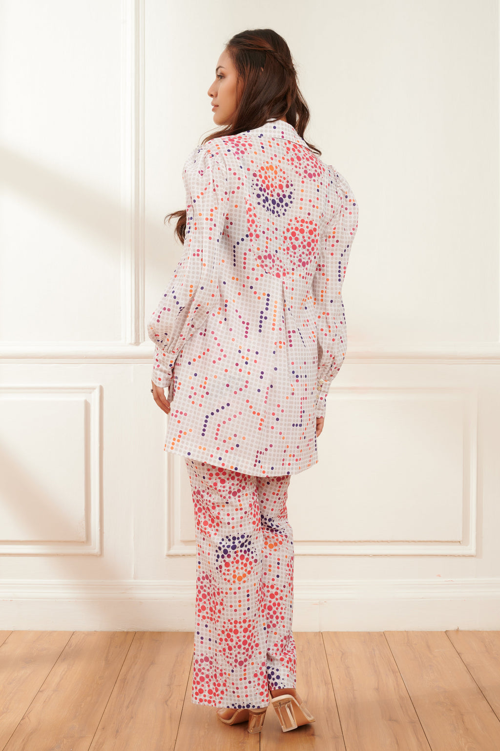 Polkito printed co-ord set for women - Haus of Handmade handcrafted clothing India