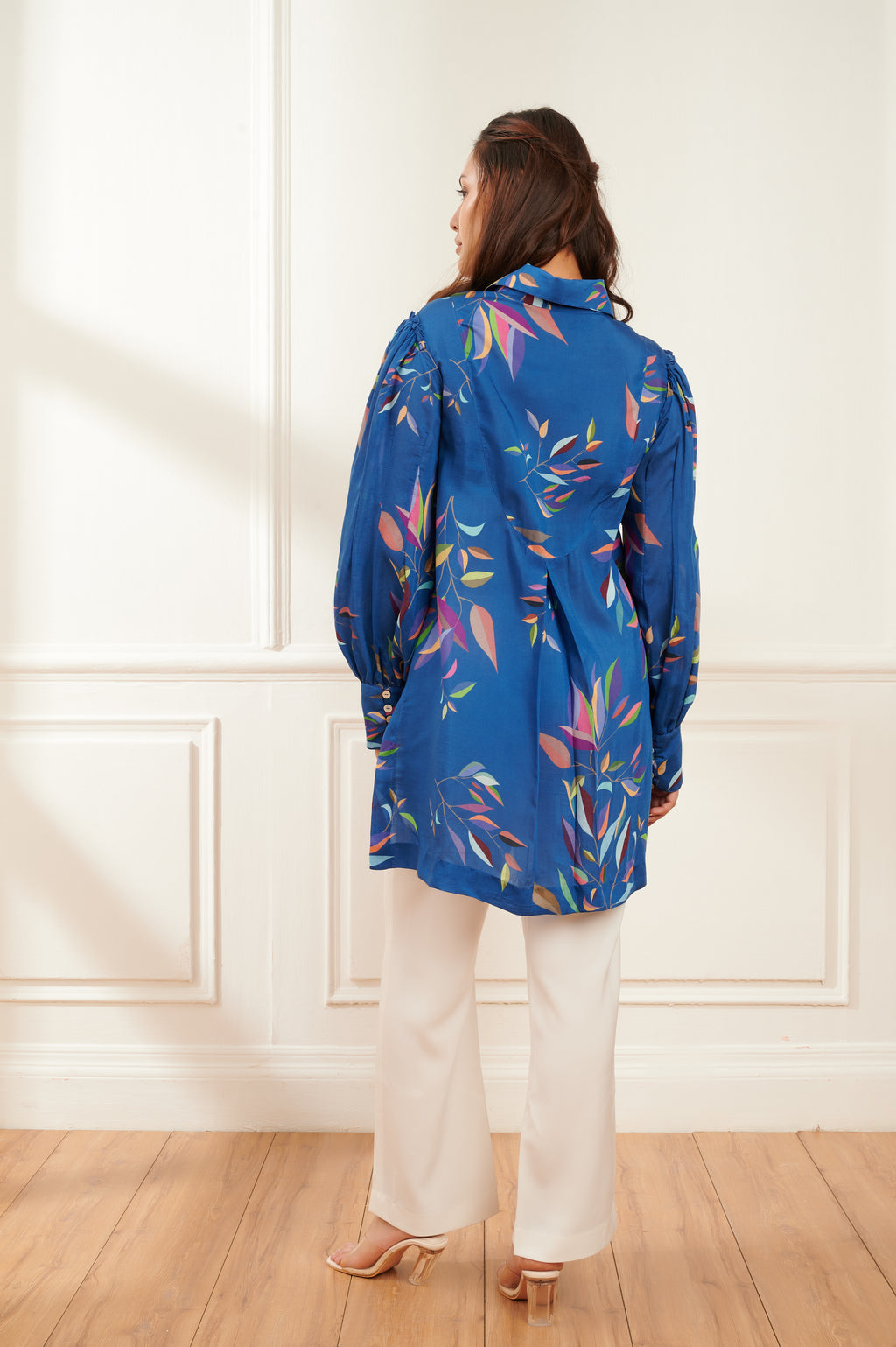Willow floral printed shirt for women - Haus of Handmade handcrafted clothing India