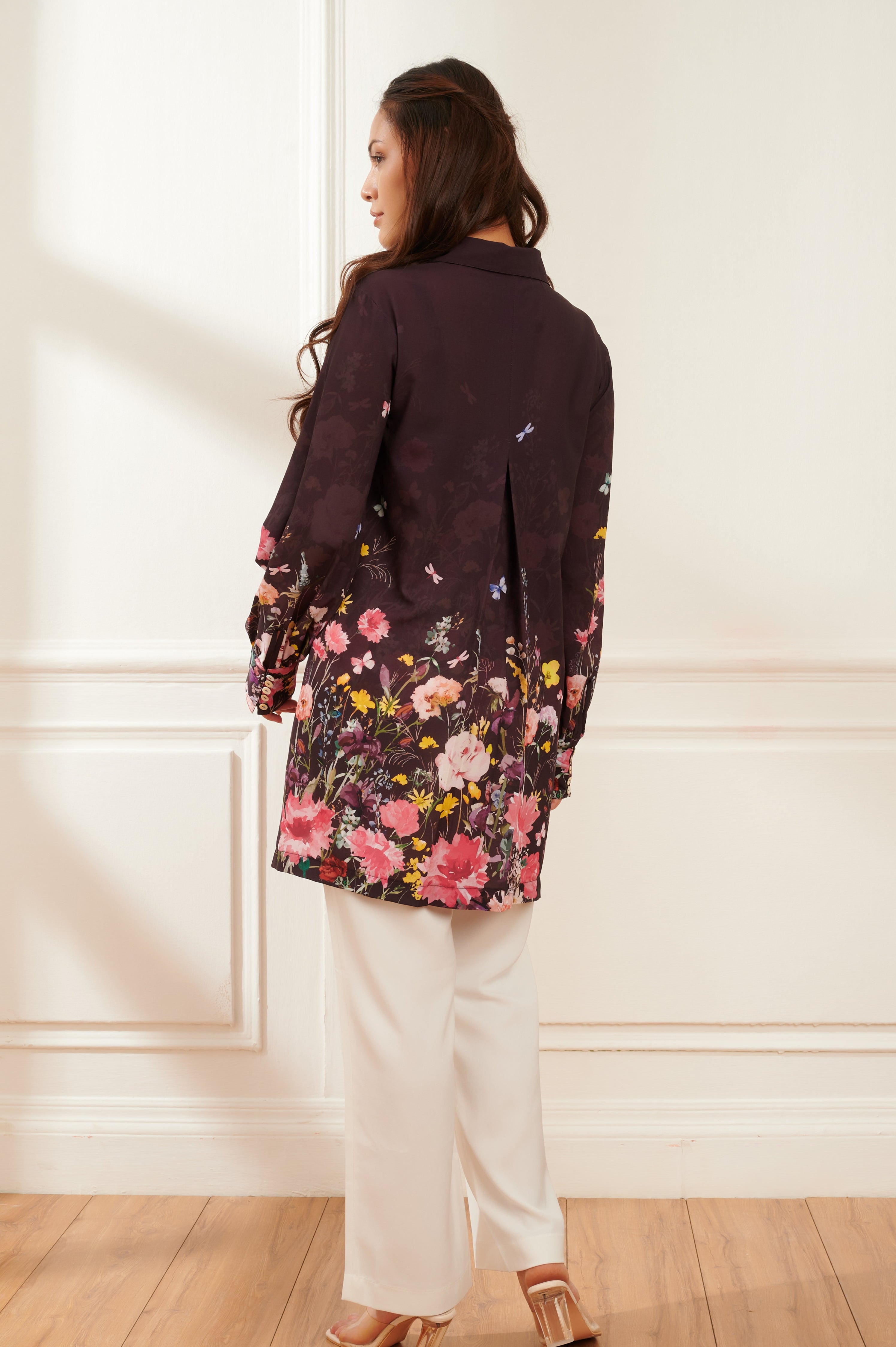 Florette printed shirt for women - Haus of Handmade handcrafted clothing India