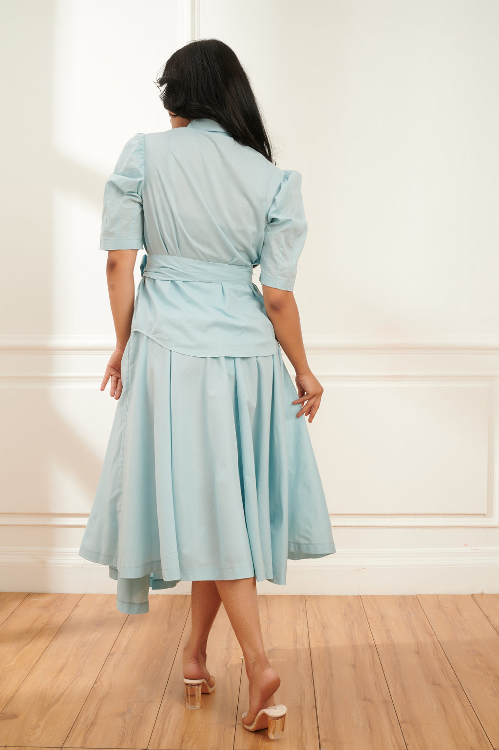 Romantique co-ord set in cotton for women - Haus of Handmade handcrafted clothing India