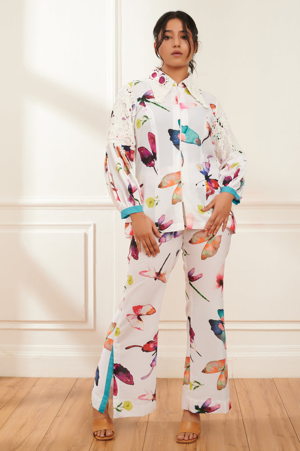 Palomma printed co-ord set for women - Haus of Handmade handcrafted clothing India