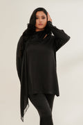 CLASSEA Formal Black Top — front view | Haus of Handmade