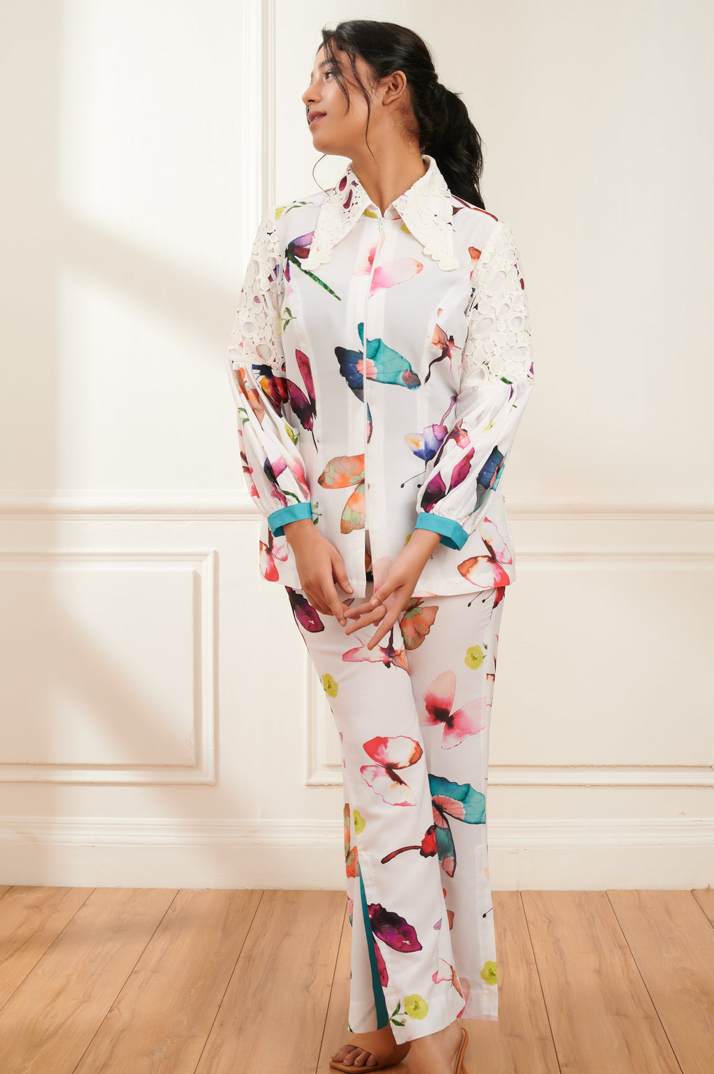 Palomma printed co-ord set for women - Haus of Handmade handcrafted clothing India