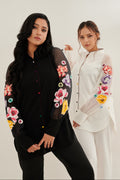 Louvrette formal embroidery shirt for women - Haus of Handmade handcrafted clothing India