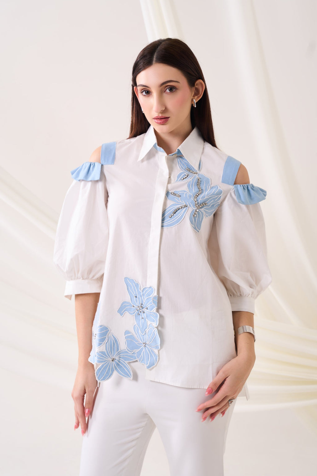 DENIMPETAL Poplin Shirt — front view | Haus of Handmade