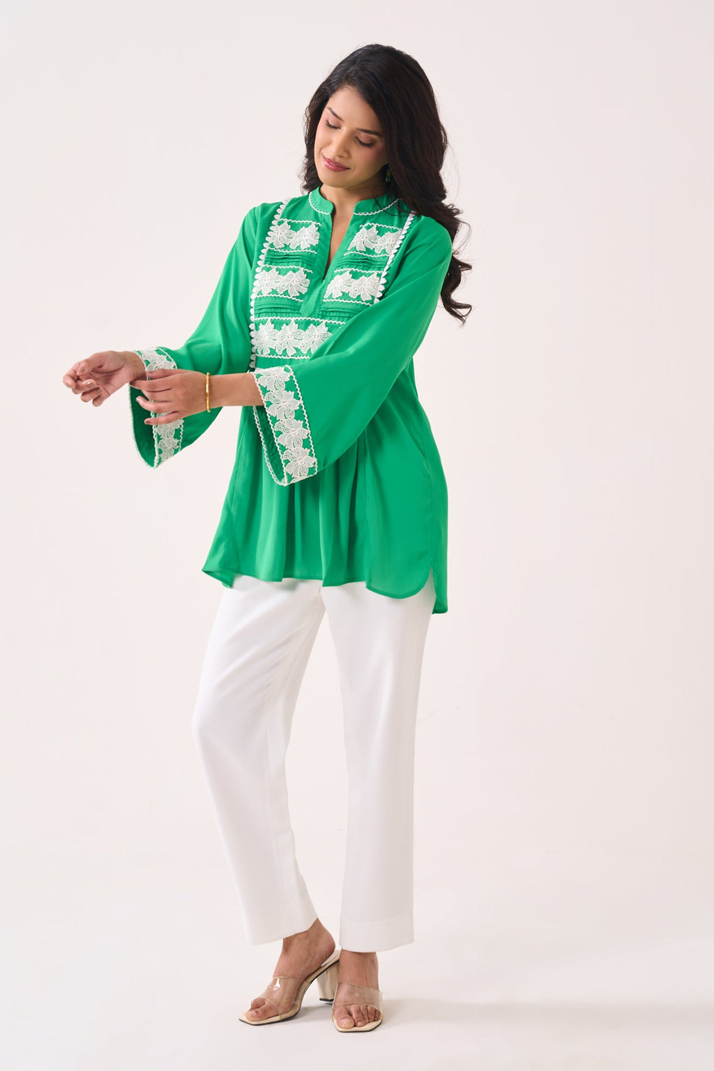 LACEY Georgette Top — front view | Haus of Handmade