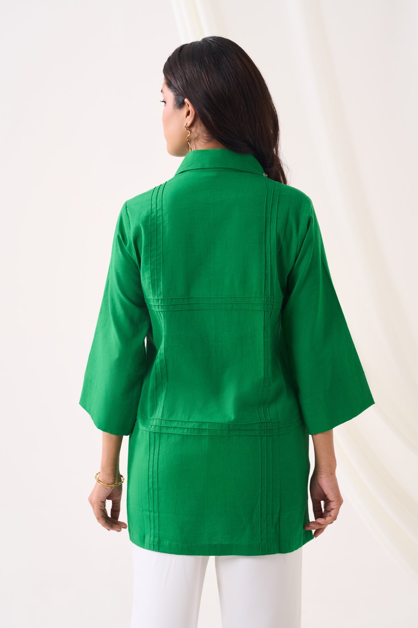 Green Chintz Sequin Shirt