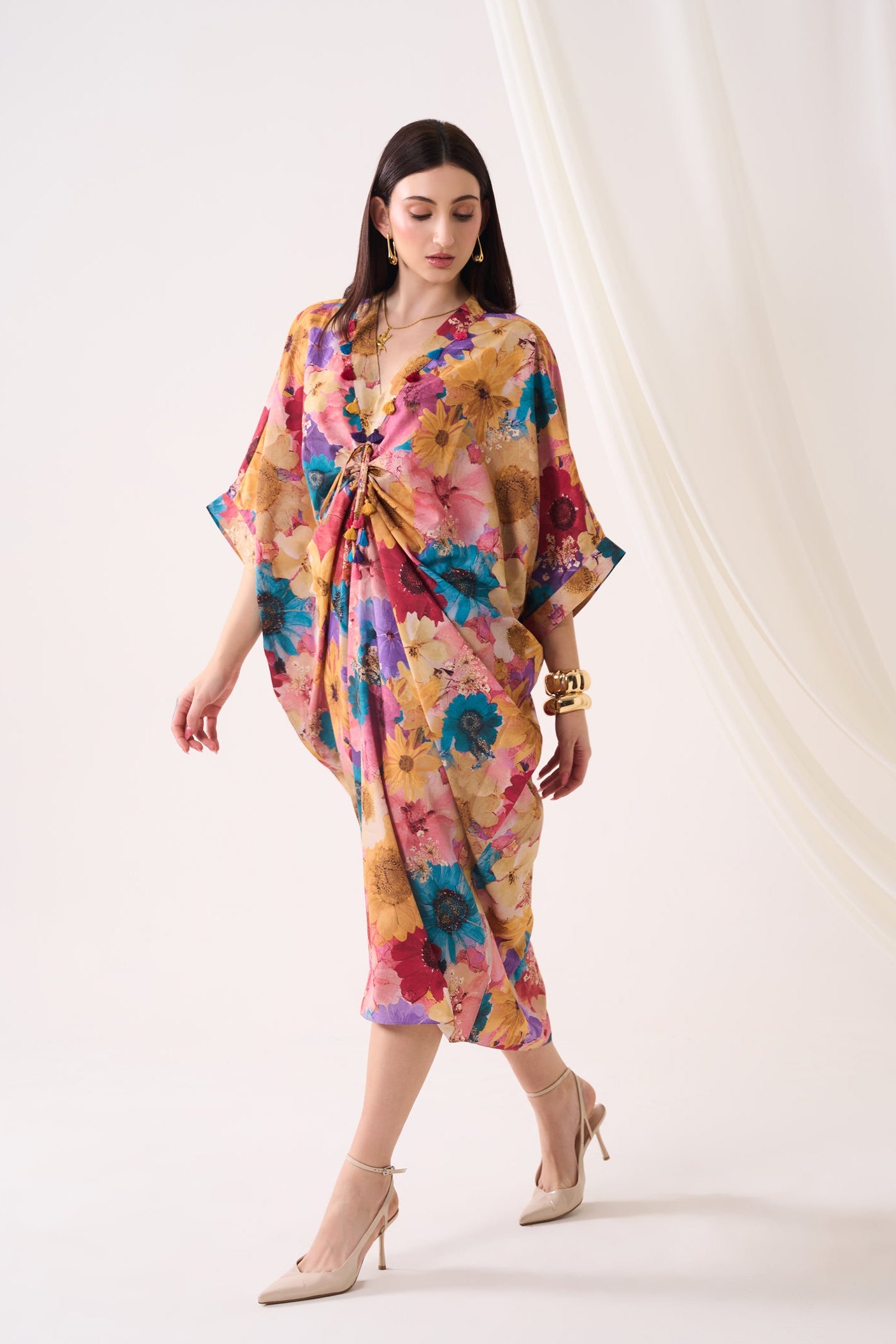 Mustard Bloom Kaftan