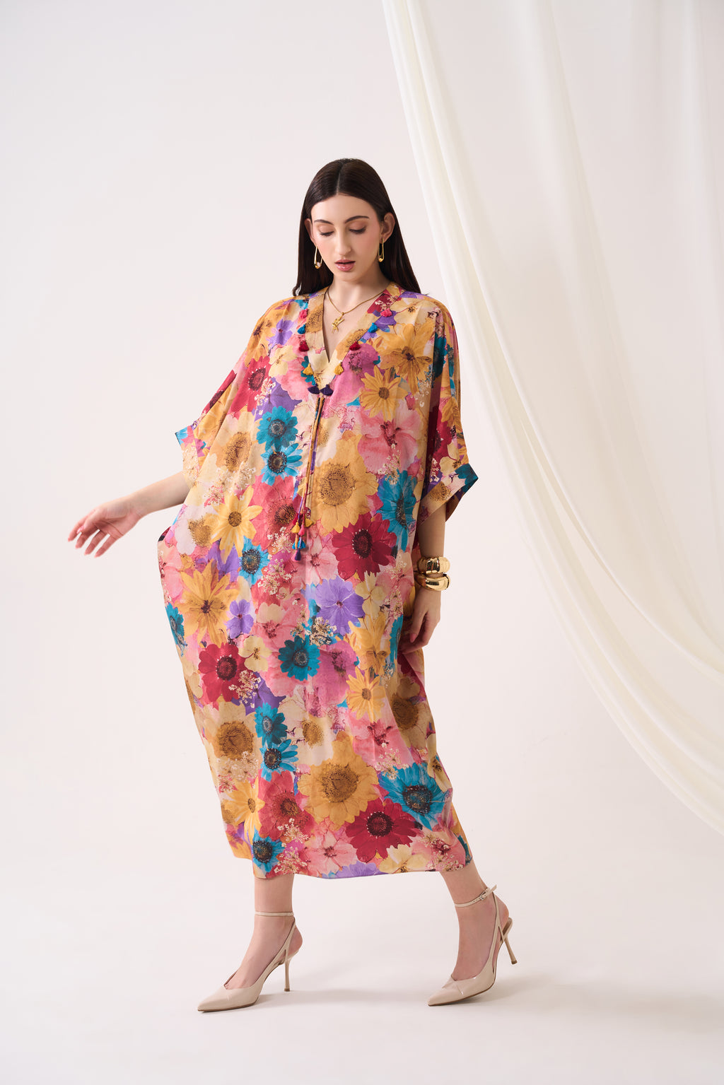 Mustard Bloom Kaftan