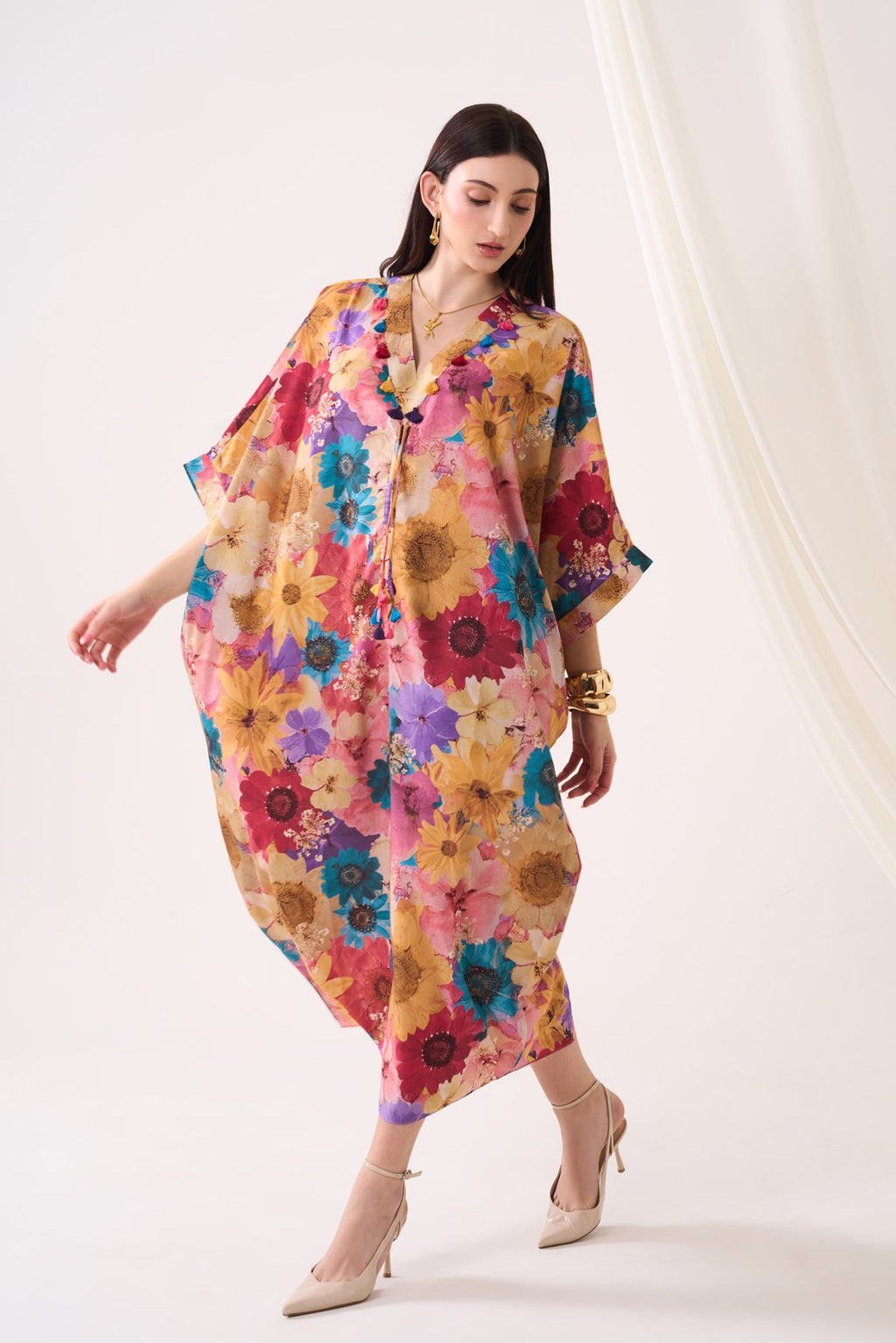 Mustard Bloom Kaftan
