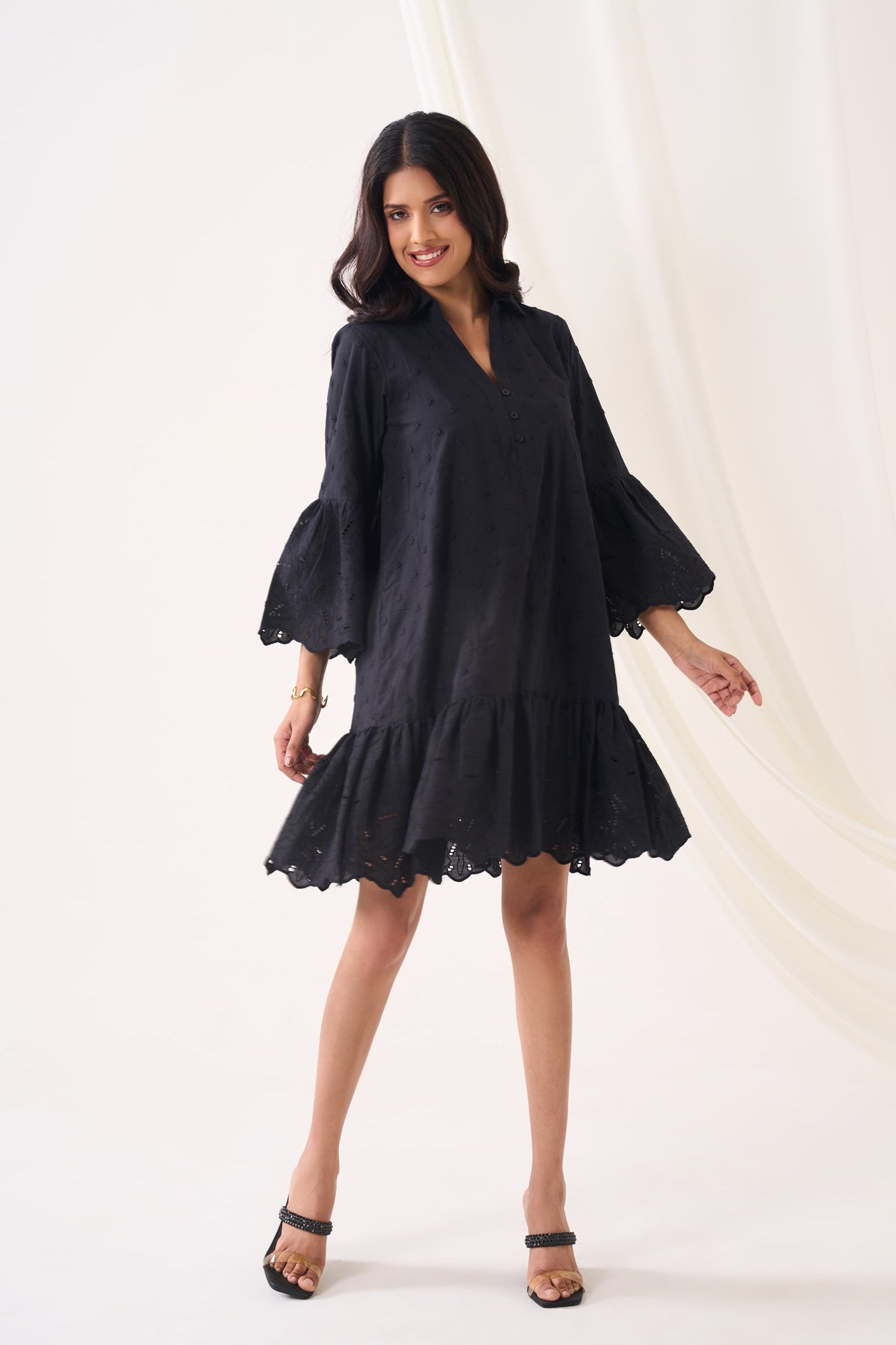 RETRO Schiffli Dress — front view | Haus of Handmade