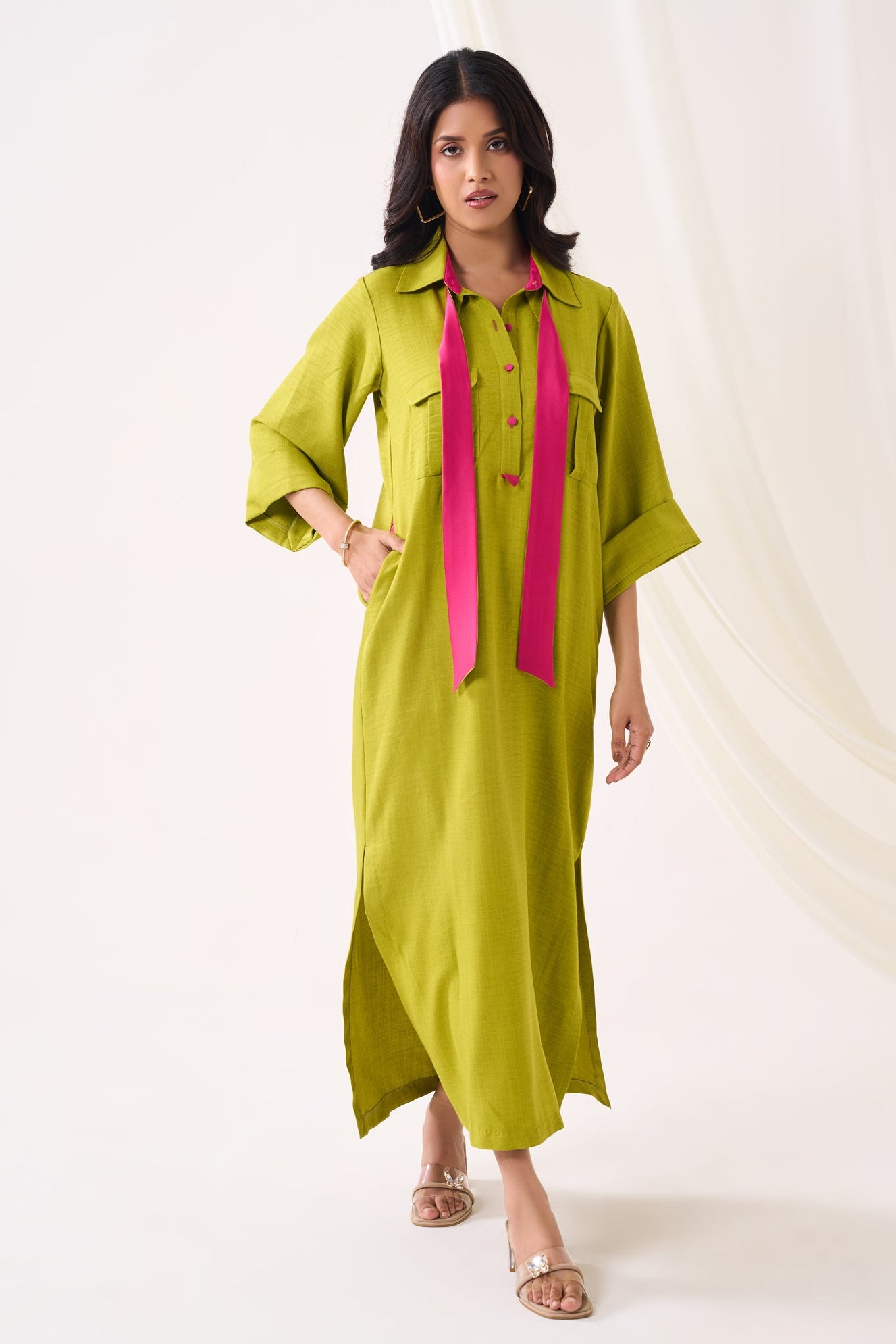 PINKLIME COLORBLOCK DRESS