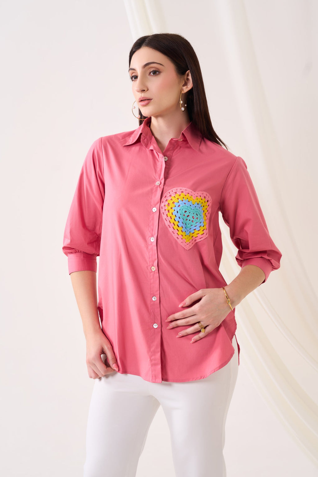 CROCHEART Poplin Shirt — front view | Haus of Handmade