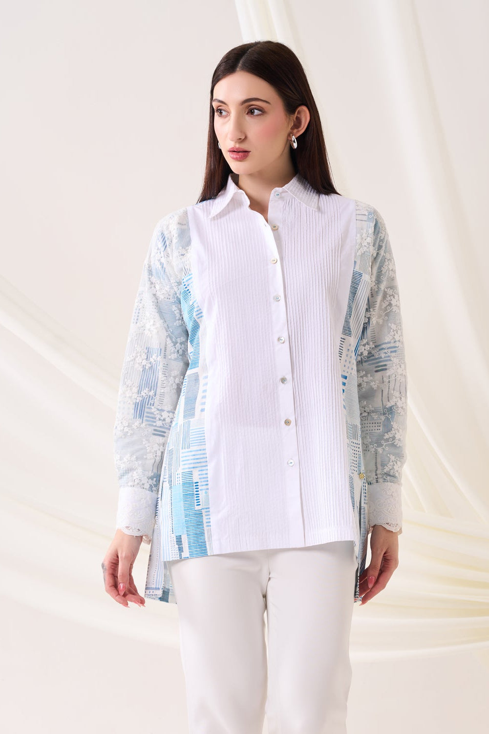 CITYLACE Poplin Shirt — front view | Haus of Handmade