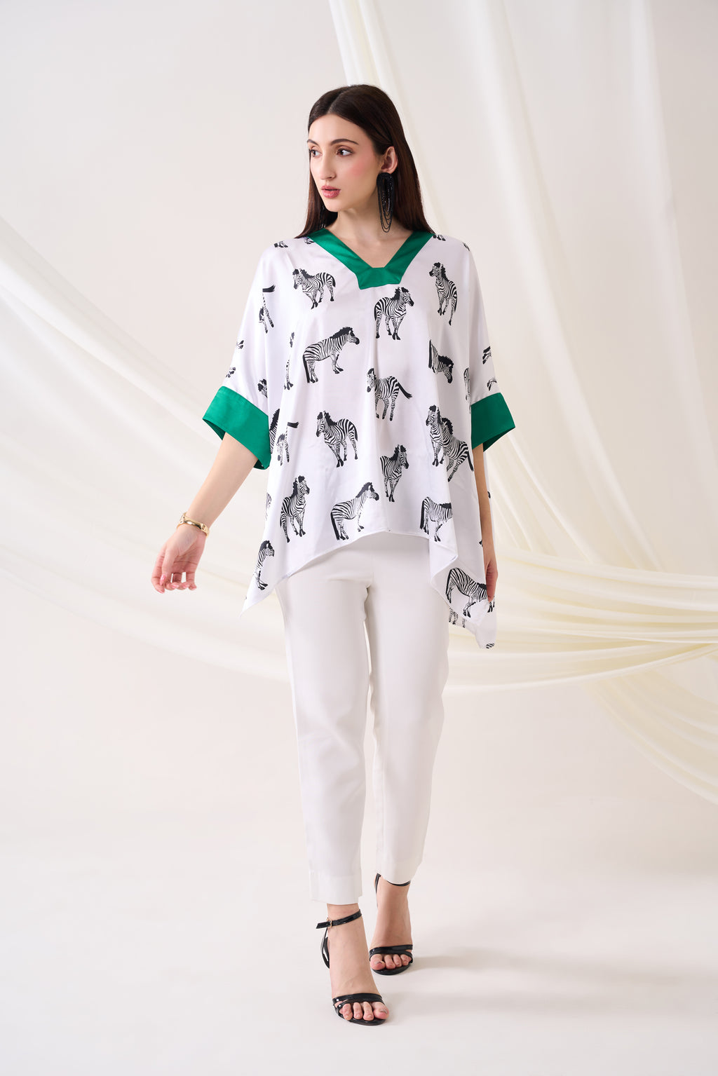 Zebra Kaftan Top