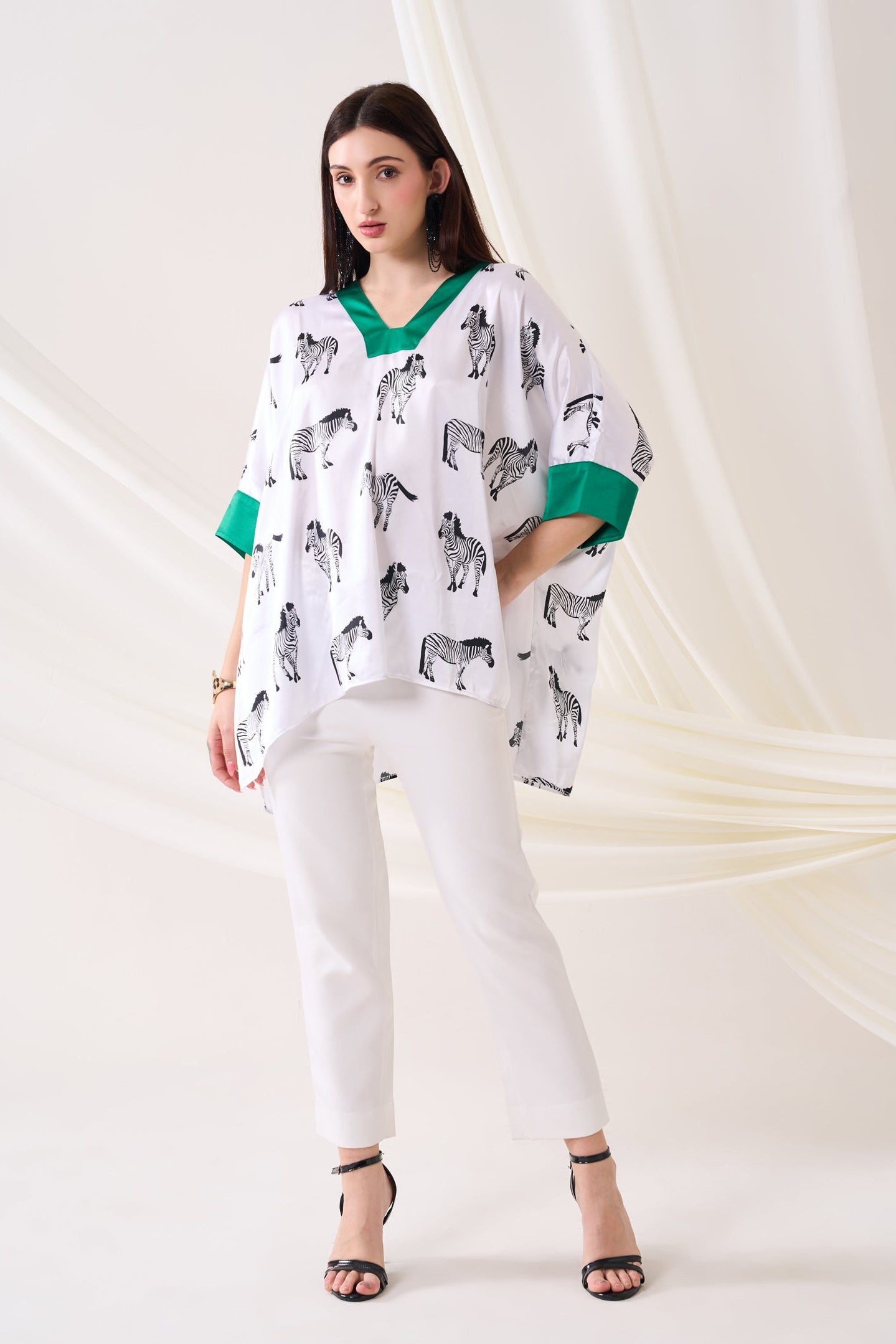 Zebra Kaftan Top