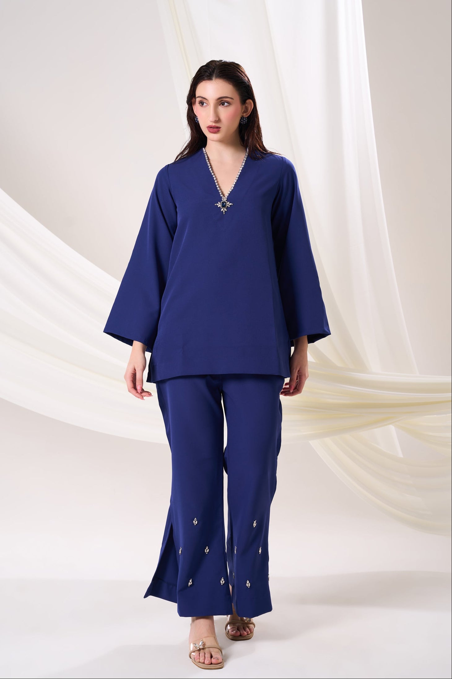 Sapphire Sequined Formal Set