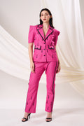 SHEBOSS Denim Co-ord Set — front view | Haus of Handmade