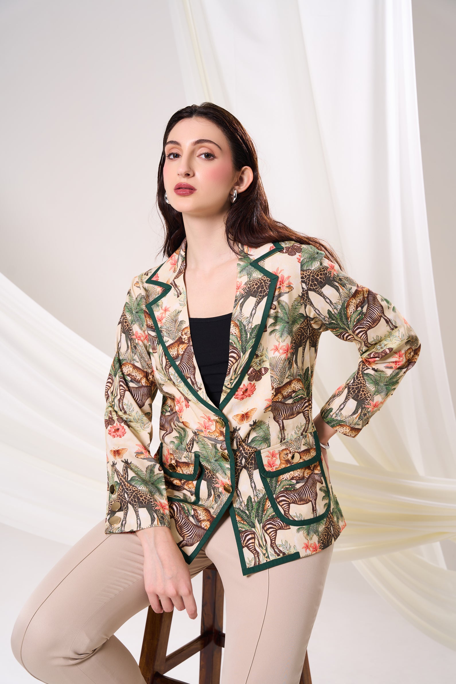 FAUNA Cotton Jacket — front view | Haus of Handmade
