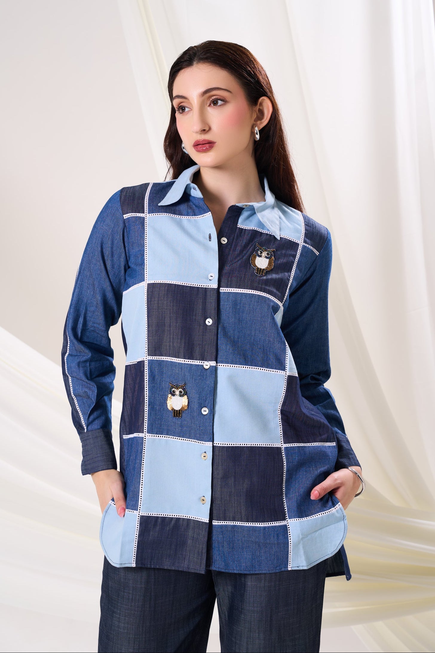 Patch Denim Shirt